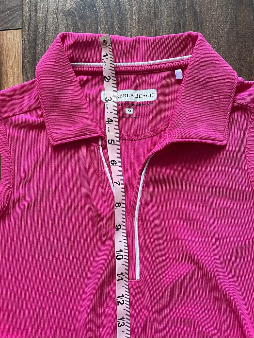 Pebble Beach Sleeveless V-Neck Golf Tank Top - Bright Pink - Picture 6 of 7
